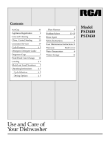 RCA PSD430 User manual