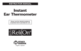 ReliOn Thermometer User manual
