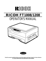 Ricoh 1008 User manual