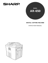 Sharp AR-650 User manual