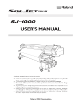 Roland SJ-1000 User manual