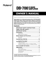 Roland DB-700 User manual