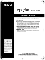 Roland EP-760 User manual