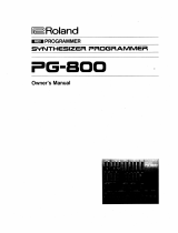 Roland PG-800 User manual