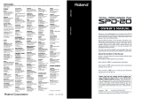 Roland SPD-20 User manual