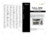 Roland VG-99 User manual