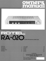 Rotel RA-820 User manual