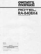 Rotel RA840BX4 User manual