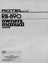 Rotel RB890 User manual