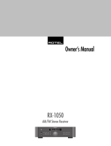 Rotel RX-1050 User manual