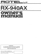 Rotel RX-940AX User manual