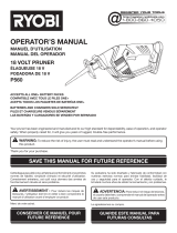 Ryobi P560 User manual