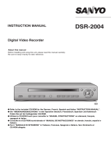 Sanyo DSR2004H80 - DVR User manual