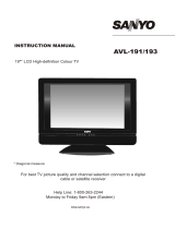 Sanyo AVL-193 User manual