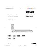 Sanyo DVD-SL33 User manual