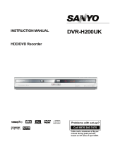 Sanyo DVR-H200UK User manual