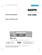 Sanyo VHR-H690 User manual