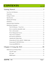 Sceptre X22 User manual