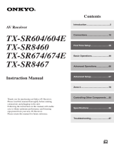 ONKYO TX-SR604 User manual