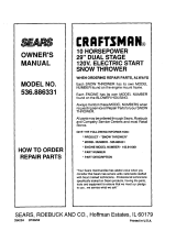 Sears 536.886331 User manual