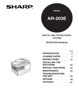 Sharp AR203E User manual