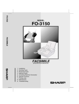 Sharp FO3150 User manual