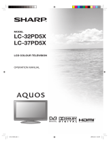 Sharp LC-37PD5X User manual