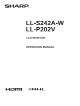 Sharp LL-P202V Owner's manual