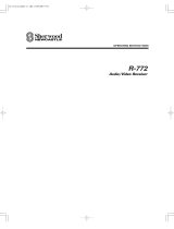 Sherwood R-772 User manual