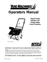 Yard Machines E151 User manual