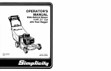 Simplicity 1550 3.5HP 21" WB MOWER User manual