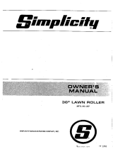 Simplicity 227 User manual