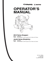 Simplicity 250 Z User manual