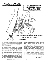 Simplicity 335 User manual