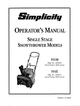 Simplicity 551E User manual