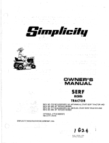 Simplicity SERF 535 TRACTOR User manual