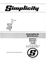 Simplicity ROTICUL ROTARY TILLER User manual
