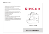 SINGER 1004 Vivo User manual