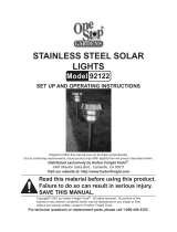 Harbor Freight Tools One Stop Gardens Stainless Steel Solar Lights 92122 User manual