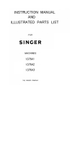 SINGER 1375A2 User manual