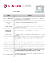 SINGER 2263 User manual