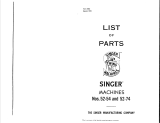 SINGER 52-54 User manual