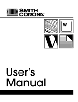 Smith Corona Display Typewriter User manual