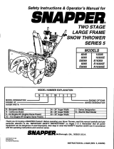 Simplicity SAFETY INSTRUCTIONS & OPERATOR'S MANUAL FOR SNAPPER TWO STAGE LARGE FRAME SNOWTHROWER SERIES 5 User manual