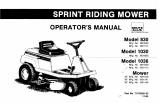 Snapper SPRINT RIDING MOWER: User manual