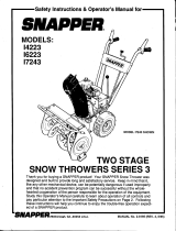 Simplicity SAFETY INSTRUCTIONS & OPERATOR'S MANUAL FOR SNAPPER TWO STAGE SNOWTHROWERS SERIES 3 User manual