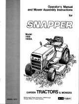 Snapper OPERATOR'S MANUAL AND MOWER ASSEMBLY INSTRUCTIONS FOR SNAPPER MODEL 1600 1600A User manual