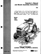 Snapper OPERATOR'S MANUAL AND MOWER ASSEMBLY INSTRUCTIONS FOR SNAPPER MODEL 1650 1650A User manual