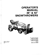 Snapper HITCH, 42" SNOWTHROWER ATTACHMENT, 36" SNOWTHROWER ATTACHMENT User manual