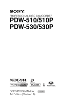 Sony PDW-510P User manual